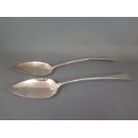 A pair of George III old English pattern gravy or stuffing spoons by Robert Rutland, London 1809,