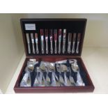 Arthur Price cased six place setting of silver plated cutlery 
Condition report:  Unused/as new