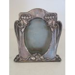 A silver hallmarked Art Nouveau design picture frame - mark for Birmingham 1903