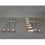 A set of eleven fiddle and thread pattern teaspoons - maker William Summer and Richard Crossley,