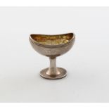 A George III silver eye bath, by John Death, London 1818 conventional oval form, engraved with a