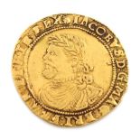 James I (1603-1625), gold Laurel, third coinage and third bust type, laureate bust left, value (