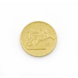Egypt, Republic, Pound, 1955, in yellow gold, Ramses II in chariot to right (F 40). Uncirculated.