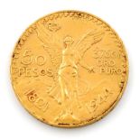 Mexico, Republic, 50-Pesos, 1944 (F. 172; KM 481).  Good very fine.