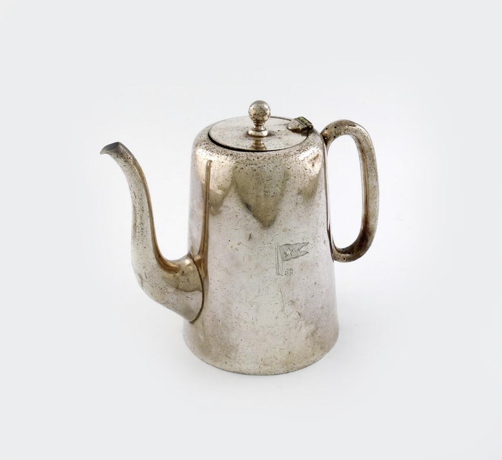 White Star Line: an electroplated coffee pot, by Elkington and Co, also stamped to base White Star