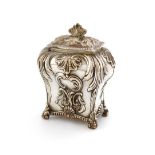 A George III old Sheffield plated tea caddy, by Fenton Creswick and Co, or possibly Tudor and Co,