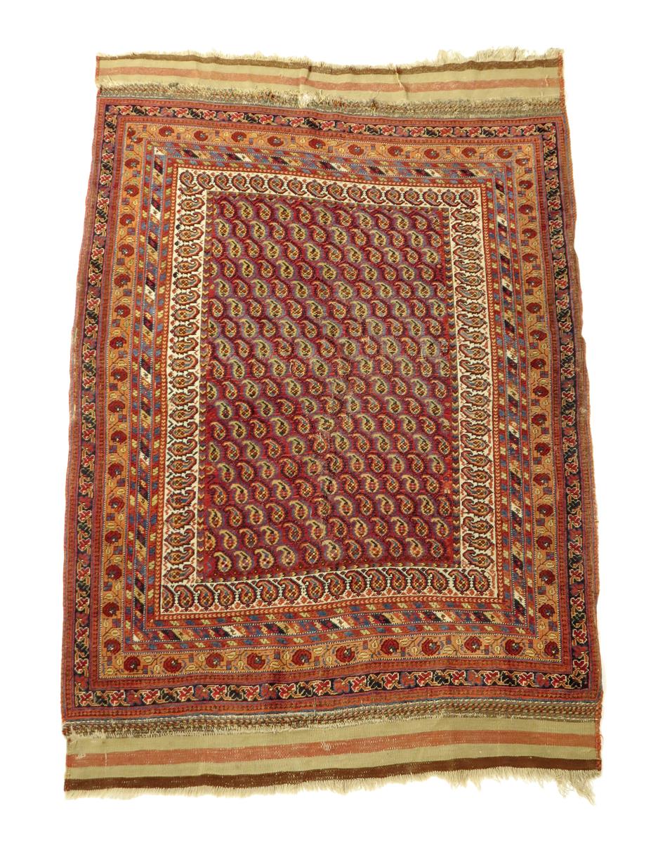 An Afshar rug, with kelim ends, Fars, south west Persia, late 19th century, 206 x 136cm.