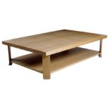 A 'Lindsay' oak veneered coffee table designed by Philippe Hurel, Paris, with an undertier,