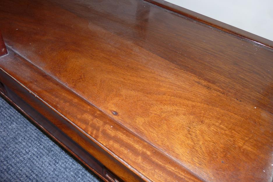 A pair of Chinese hardwood Ming style open display shelves, the bases carved with Greek key - Image 10 of 23