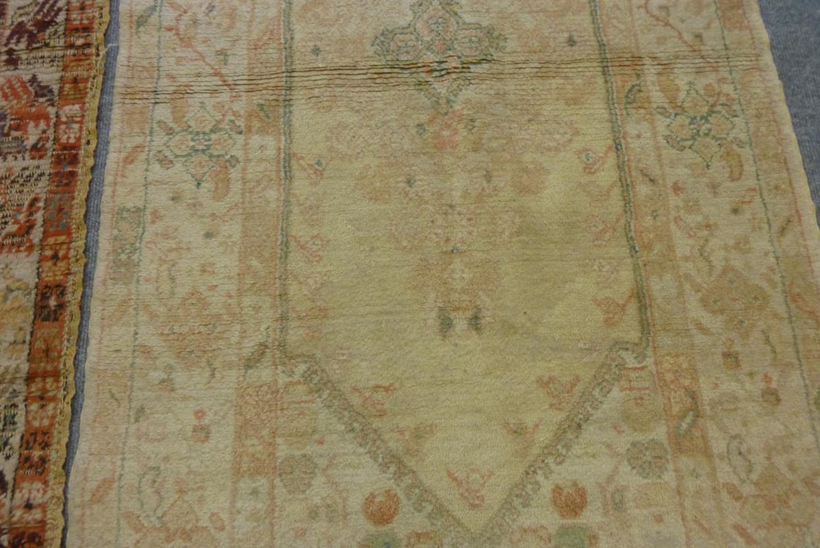 Two Turkish rugs, one with an all over floral field, the other with an elongated central - Image 4 of 6