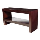 A 'Parsons' console table designed by Justin Van Breda, mahogany veneered with a pair of frieze