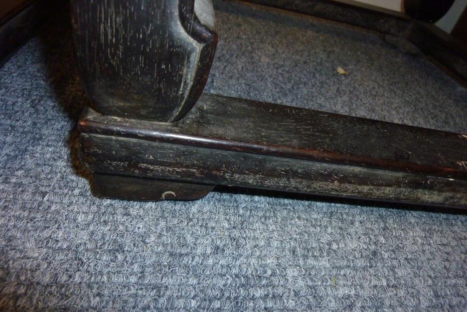 A pair of Chinese hardwood jardinière stands, each with a panelled top above a carved frieze - Image 27 of 28