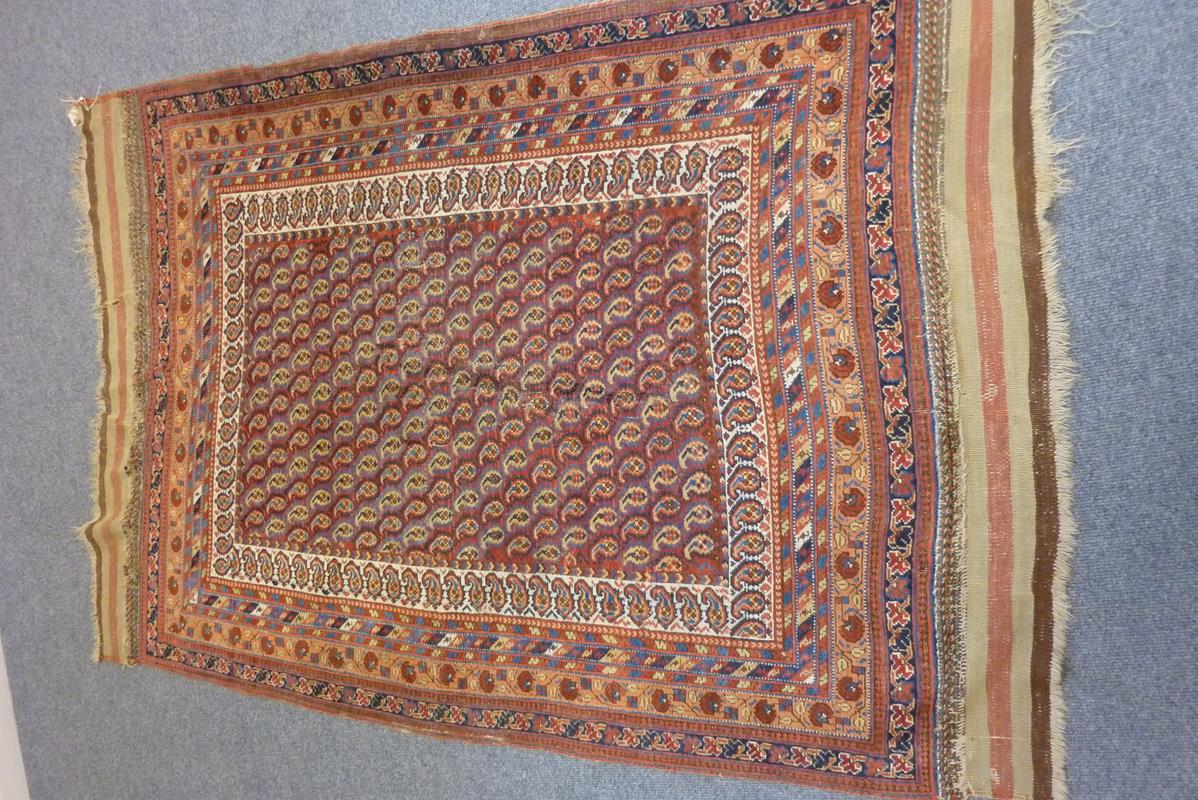 An Afshar rug, with kelim ends, Fars, south west Persia, late 19th century, 206 x 136cm. - Image 2 of 5