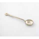 Designed by Charles Rennie Mackintosh, and electroplated jam spoon, the reverse stamped 'C BROS S