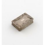 A William IV silver vinaigrette, by John Bettridge, Birmingham 1832, rectangular form, engine-turned