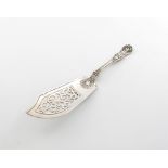 An early-Victorian silver Cornucopia and Star pattern fish slice, by Messrs. Lias, London 1840,