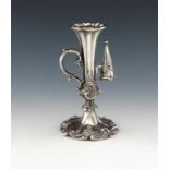 A Victorian silver chamber stick, by Henry Wilkinson and Co, Sheffield 1842, tapering fluted form,
