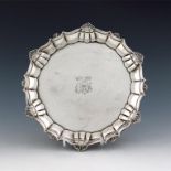 A George III Irish provincial silver waiter, marked Sterling, and with an indistinct maker's mark