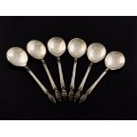 By Charles Boyton and Sons, a set of six silver teaspoons,  London 1932, also signed Charles Boyton,