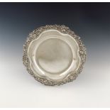 A George III silver plate, by Benjamin Smith III, London 1819, circular form, rose and flower