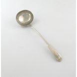 An early 19th century Scottish provincial silver Fiddle soup ladle, by William Mill, Montrose