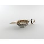 An Irish silver Baptism vessel, by T. Weir and Sons, Dublin 1909, elongated oval form, with a band