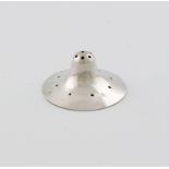 A George III silver nipple shield, by Elizabeth Morley, London 1804, plain conventional pierced