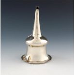 A William IV silver wine funnel, by Charles Fox, London 1831, campana form, tapering spout, the