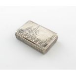A 19th century Russian silver snuff box, Moscow 1841, assay master worn, maker's mark unknown,
