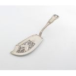 A George III silver Kings Hourglass pattern fish slice, by Hougham, Royes and Dix, London 1812,