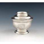 A rare 18th century Jamaican silver sugar bowl and cover, no apparent maker's mark, assay master