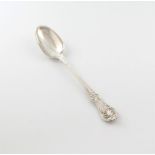 A Victorian silver Queen's pattern basting spoon,  by George Adams, London 1865, the terminal with