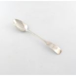 A George III Irish silver Fiddle pattern basting spoon, by R. Sawyer, Dublin 1809, the terminal with