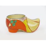 'Melon' a Clarice Cliff Fantasque Bizarre Clog, painted in colours printed factory mark,