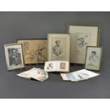 A COLLECTION OF DRAWINGS, PHOTOGRAPHS, STAMPS AND PERSONAL EFFECTS BELONGING TO SVEN HEDIN EARLY