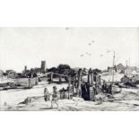 ‡ Leonard Russell Squirrell R.W.S. (1893-1979) Footbridge at Blakeney Signed Etching 16.5 x 26.