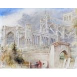 Albert Goodwin R.W.S. (1845-1932) Winchester Signed, titled and dated 1900 Watercolour with