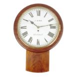 A mahogany drop dial, the 14 inch white painted dial signed J. Bird, Stroud, single-train fusee