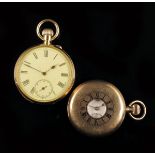 A Swiss 18k keyless lever watch signed, J.W. Benson, 62 & 64 Ludgate Hill, London, Swiss made, Watch