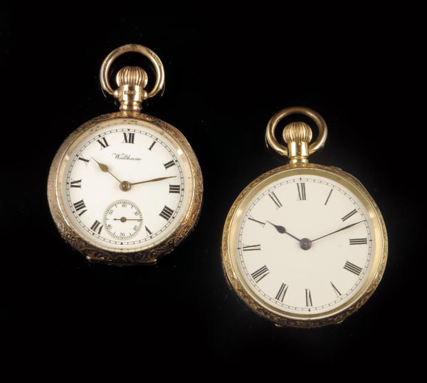 A Swiss 18k gold keyless lever watch, signed W. Lockwood, Victoria Lane, Huddersfield, in a