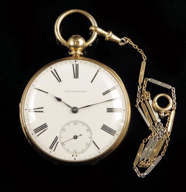 An 18ct gold free-sprung lever watch signed Bennett, 65 Cheapside, London, no. 5012, blued steel