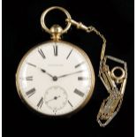 An 18ct gold free-sprung lever watch signed Bennett, 65 Cheapside, London, no. 5012, blued steel