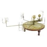 λ An early 19th century Orrery, the geared tellurium showing the annual and diurnal motions of the