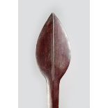 A Solomon Islands club, Melanesia, with a leaf shape blade with medial ridge, the faceted shaft with