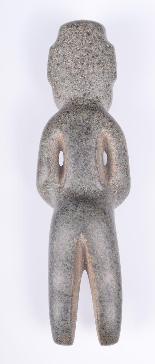 A Mezcala carved greenstone standing figure, 20.5cm high. Provenance Ex English collection, - Image 2 of 2