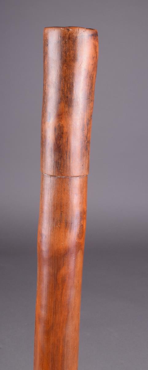 A New Caledonia war club, Kanak people, Melanesia, of phallic form with pricked decoration  under - Image 4 of 6