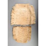 Two Maori Kete bags, woven flax fibre, early 20th century, 17 x 19cm and 23 x 26cm. (2)
