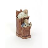 A Ralph Wood model of the Vicar and Moses  c.1785-90, typically modelled with the sleeping cleric