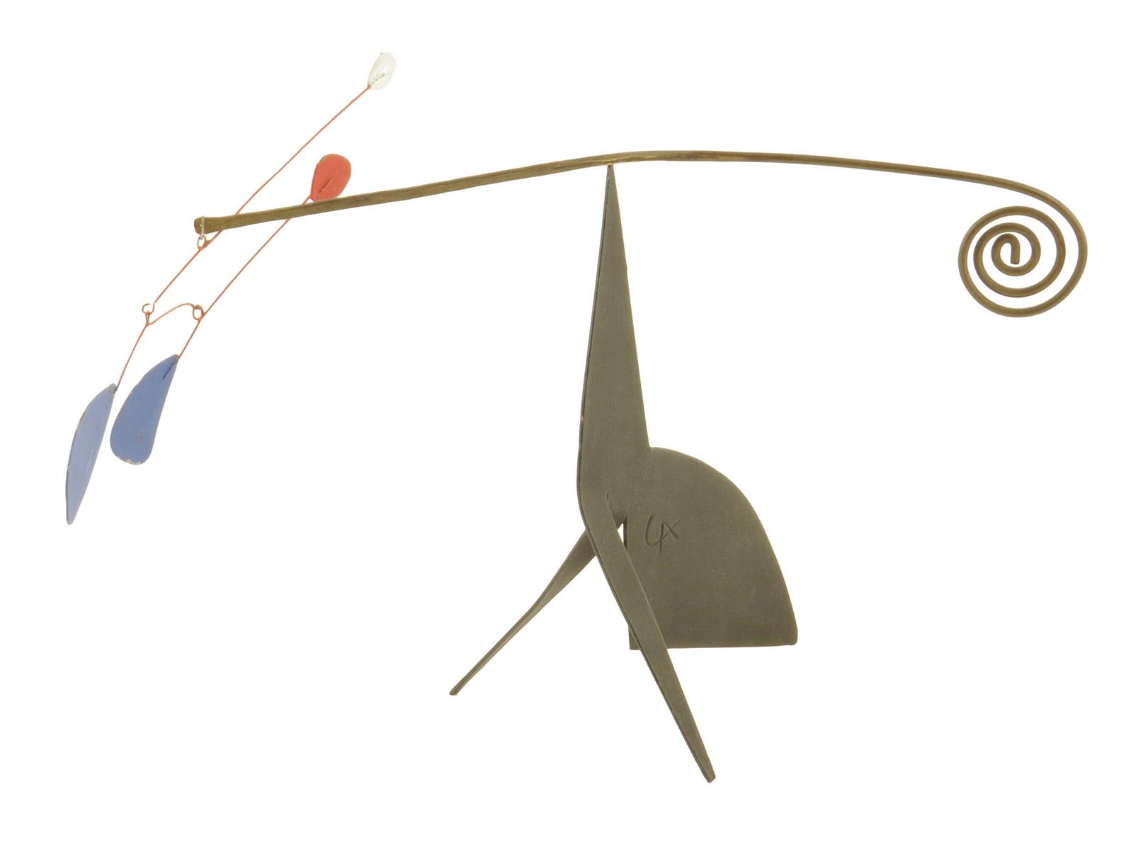 After Alexander Calder (American, 1898-1976). A painted metal 'Staybile' by Joseph Buell, signed '