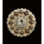 Ten assorted Louis XVI mother of pearl buttons, of differing designs, with engraved, carved and
